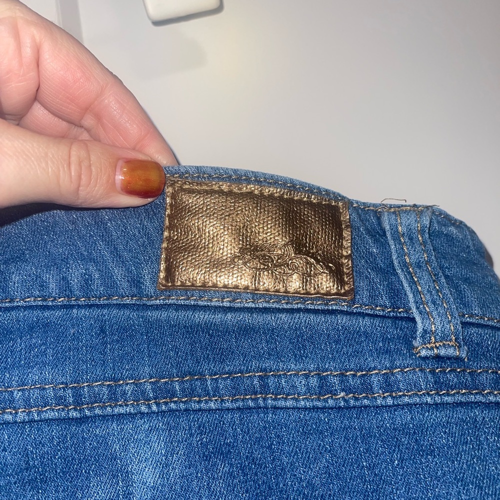 One 5 One Woman Distressed Denim Shorts 18W Raw Hem Stretch - Picture 7 of 7